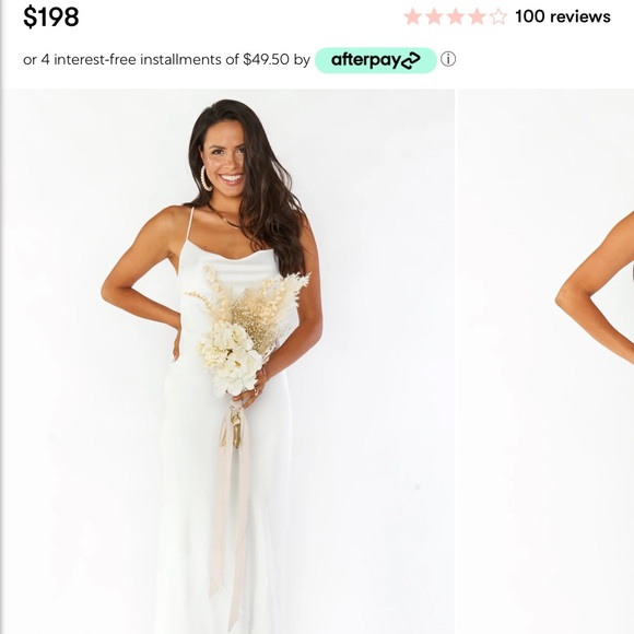 Show me your mumu Tuscany maxi slip silk wedding dress - Picture 6 of 6